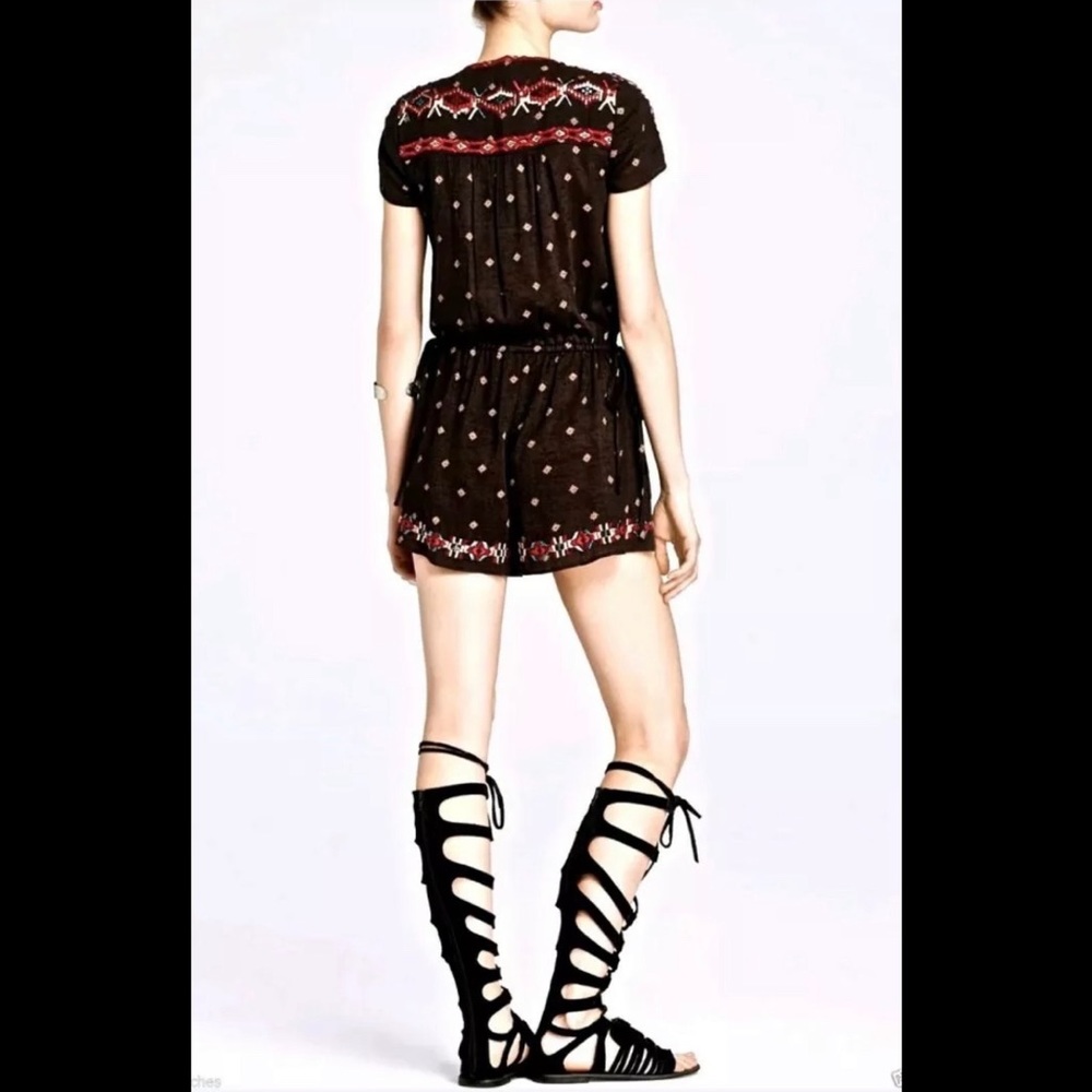 Free People Black Embroidered Romper - Picture 3 of 8